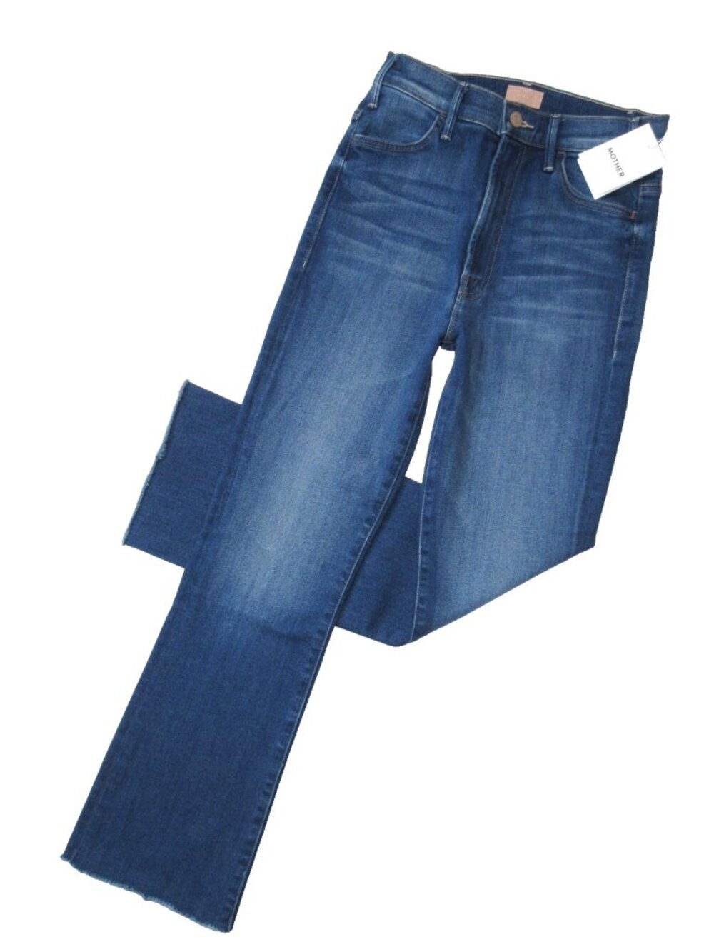 MOTHER Dark Blue Ankle Crop Jeans